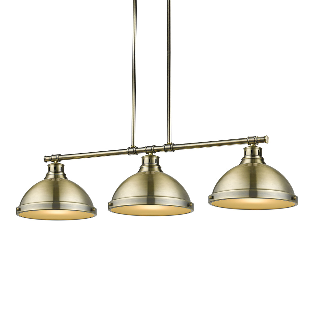 Yep by Golden Lighting Duncan 3-light Island Light in Aged Brass